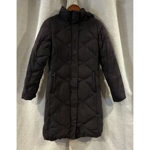 The‎ North Face Women's Black Hooded Down Puffer 500 Coat Long Size Small